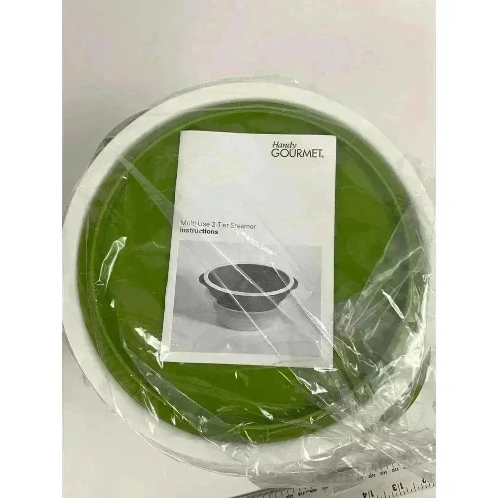 2 Tier Steamer Multi Use‎ 4 PC NEW Steamer Tray Lid Included